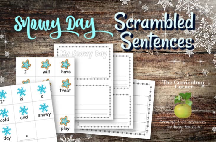 Snowy Day Scrambled Sentences