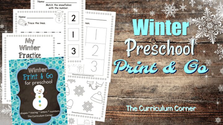 Image for Winter Print & Go Pages for Preschool