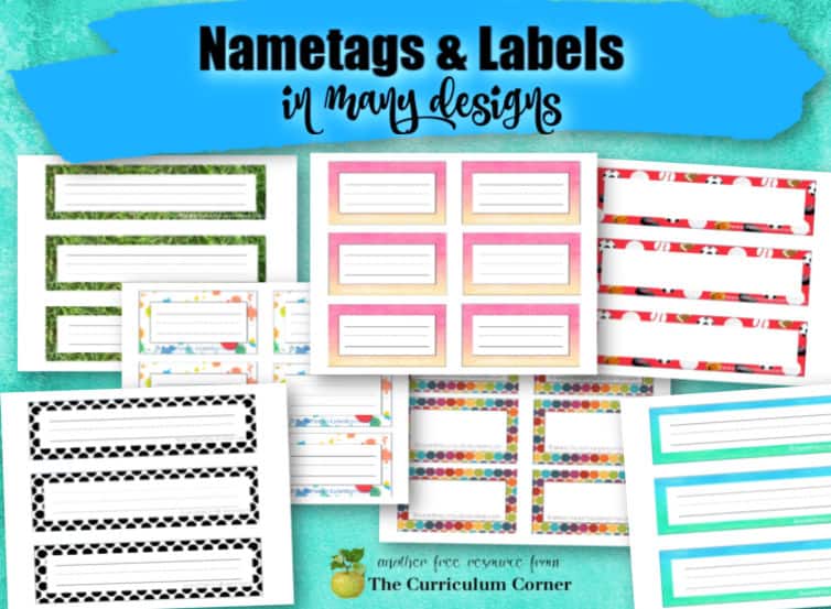Desk Name Tags Classroom Labels The Curriculum Corner 123