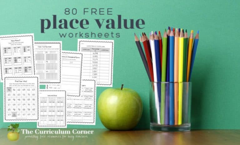 Place Value Worksheets - The Curriculum Corner 123