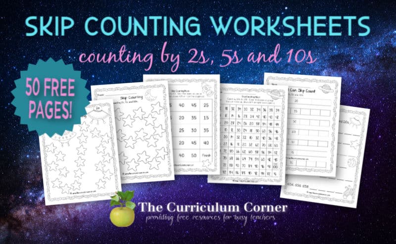 skip counting worksheets