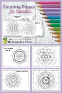 Coloring Pages for Relaxation - The Curriculum Corner 123