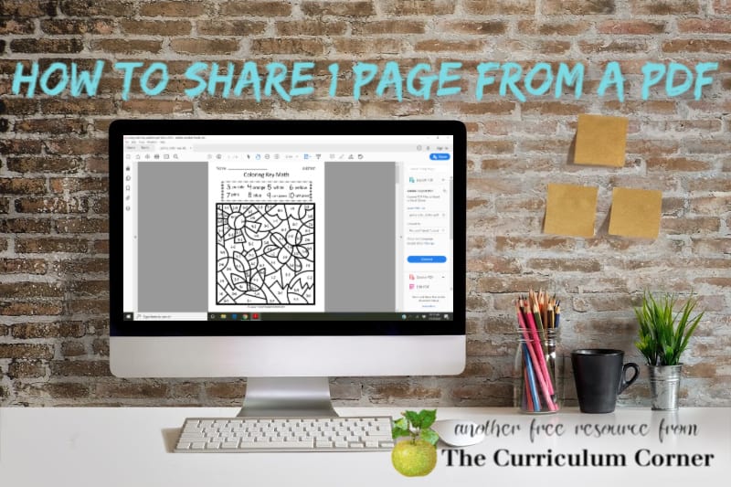 How to Share 1 PDF Page