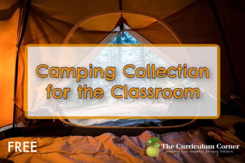 Create a camping theme in the classroom with the help of this free collection from The Curriculum Corner.