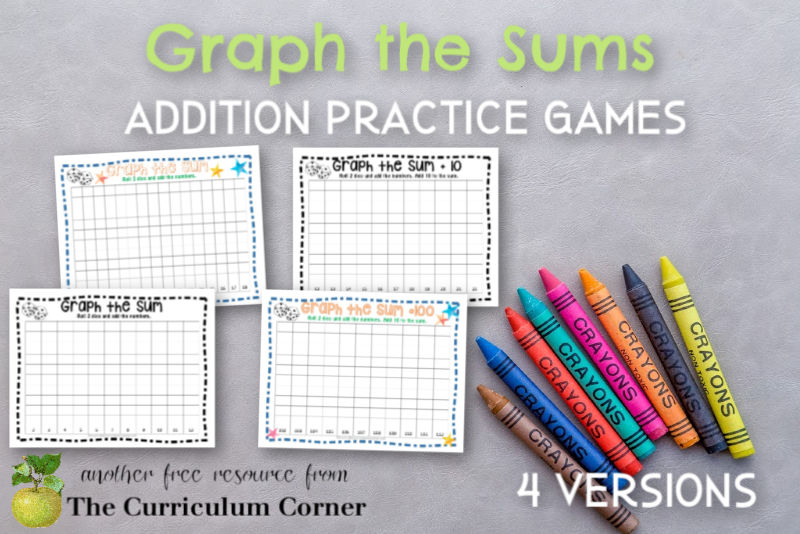 These free Graph the Sum addition games are a fun way to get your students extra computation practice. 