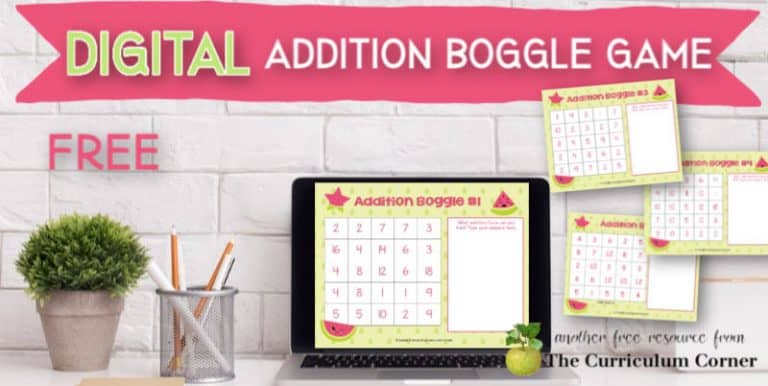 Digital Multiplication Math Boggle - The Curriculum Corner 123