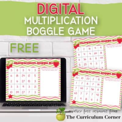 digital multiplication boggle 1 feature - The Curriculum Corner 123