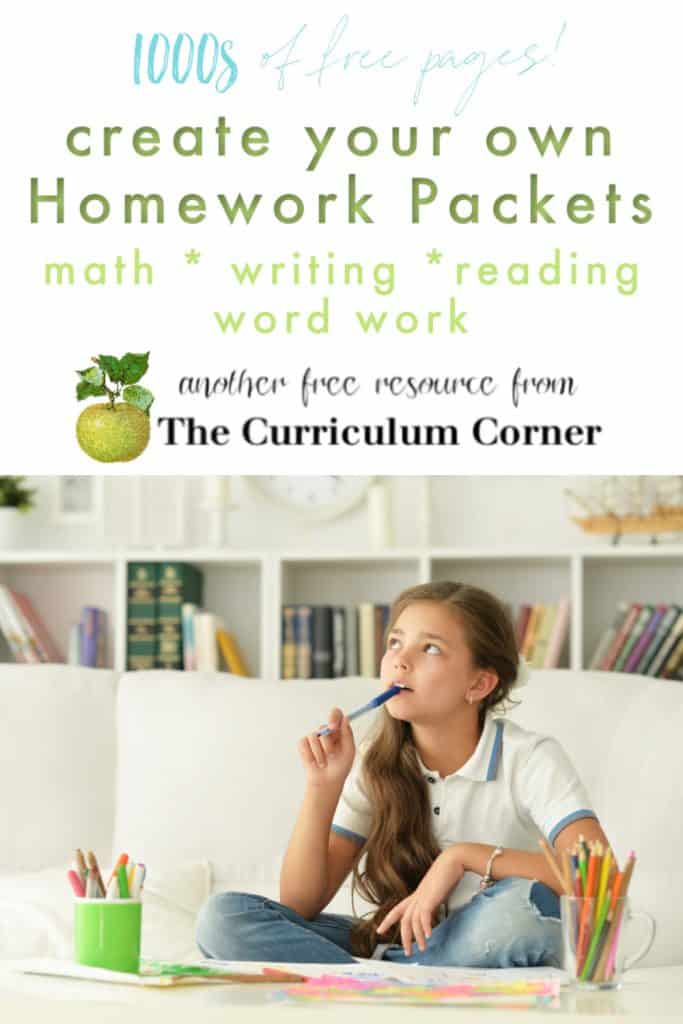 special education homework packets