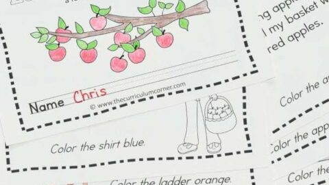 Image for Let's Pick Apples Read & Color Booklet