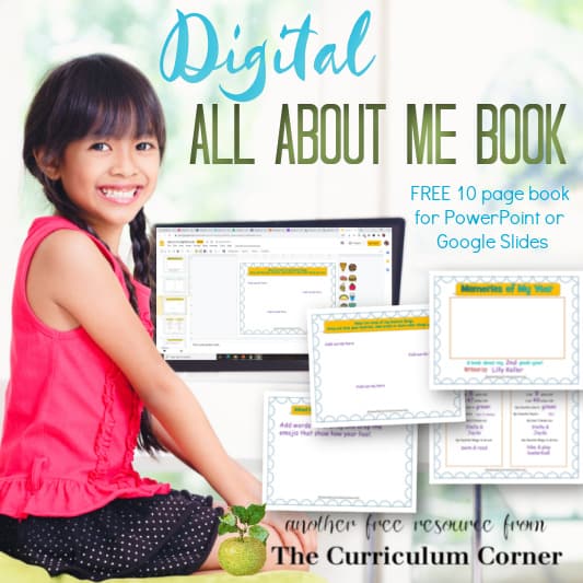 Digital All About Me - All About Me in Google Slides - Back to