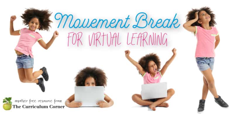 Download this free movement break for virtual learning to give your kids a break from too much sitting.