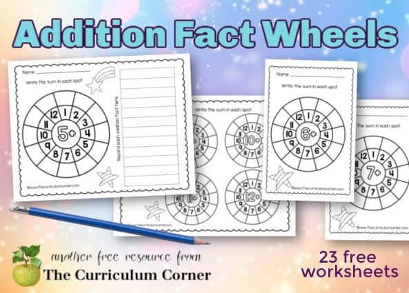 These addition math fact wheels will give your students a new way to practice math facts.