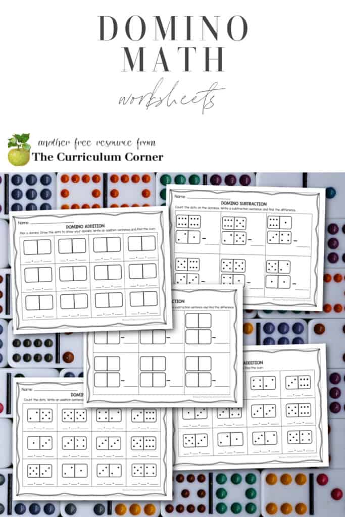 These free domino math worksheets are designed to help your children practice addition and subtraction with dominoes.