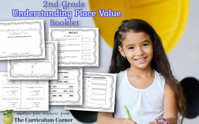 Download this free understanding 2nd grade place value booklet to give your children practice with place value and number sense skills. Free from The Curriculum Corner.