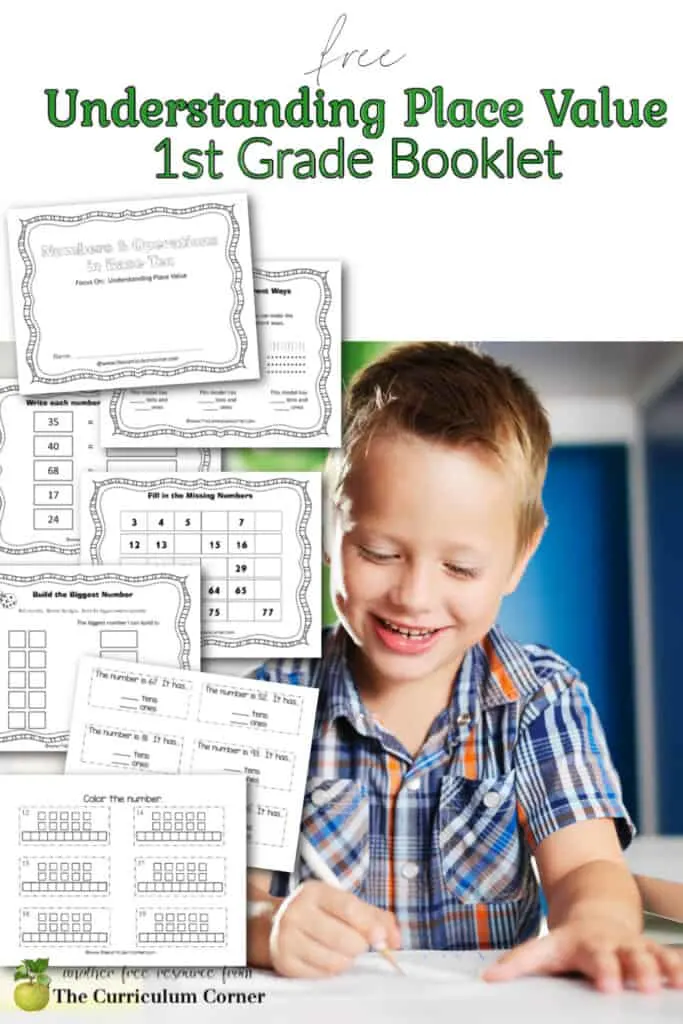 Print these free understanding place value booklet for 1st grade to help your students working on building number sense skills.
