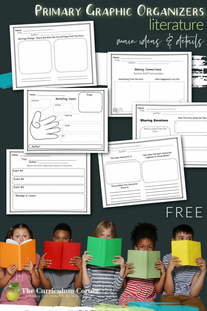 These free literature graphic organizers have been created to meet reading standards for 1st, 2nd and 3rd grades.