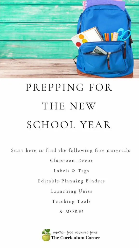 Prepare for the new school year with these free materials
