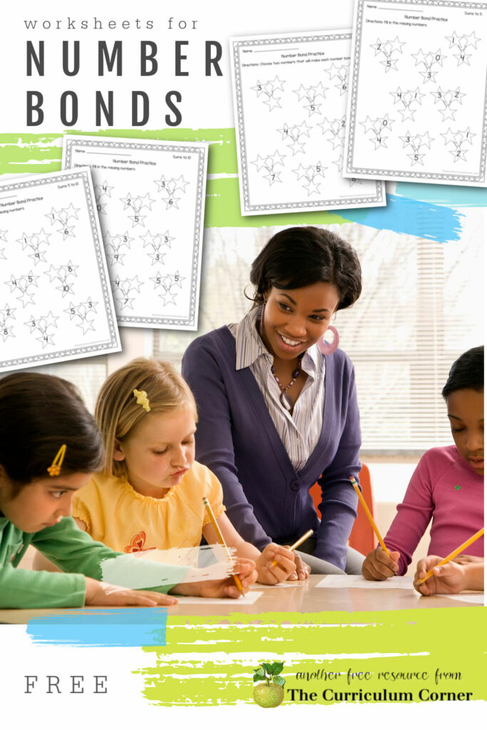 Download these free number bond worksheets to help your children work on basic math facts.