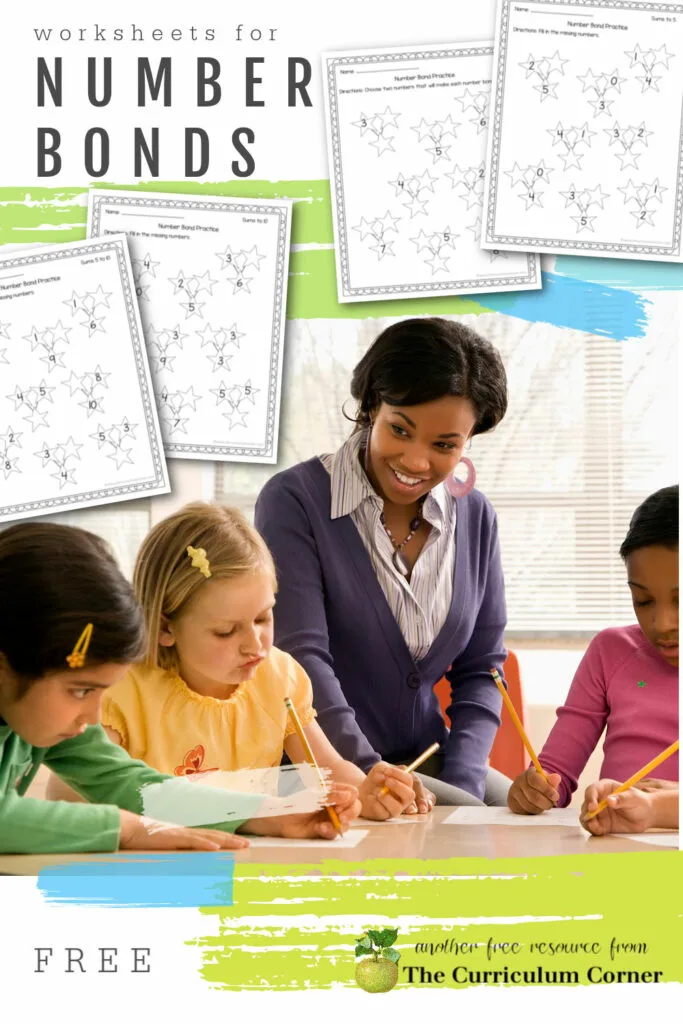 Download these free number bond worksheets to help your children work on basic math facts.