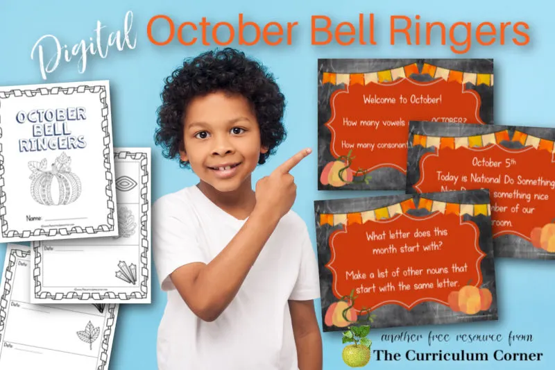 Add these free Digital October Bell Ringers to your morning welcome collection for the fall. 