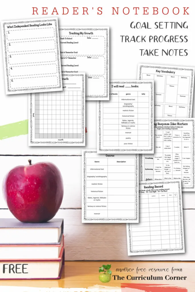A Reader's Notebook will help your children set goals, keep track of their reading and learn to take notes while reading.
