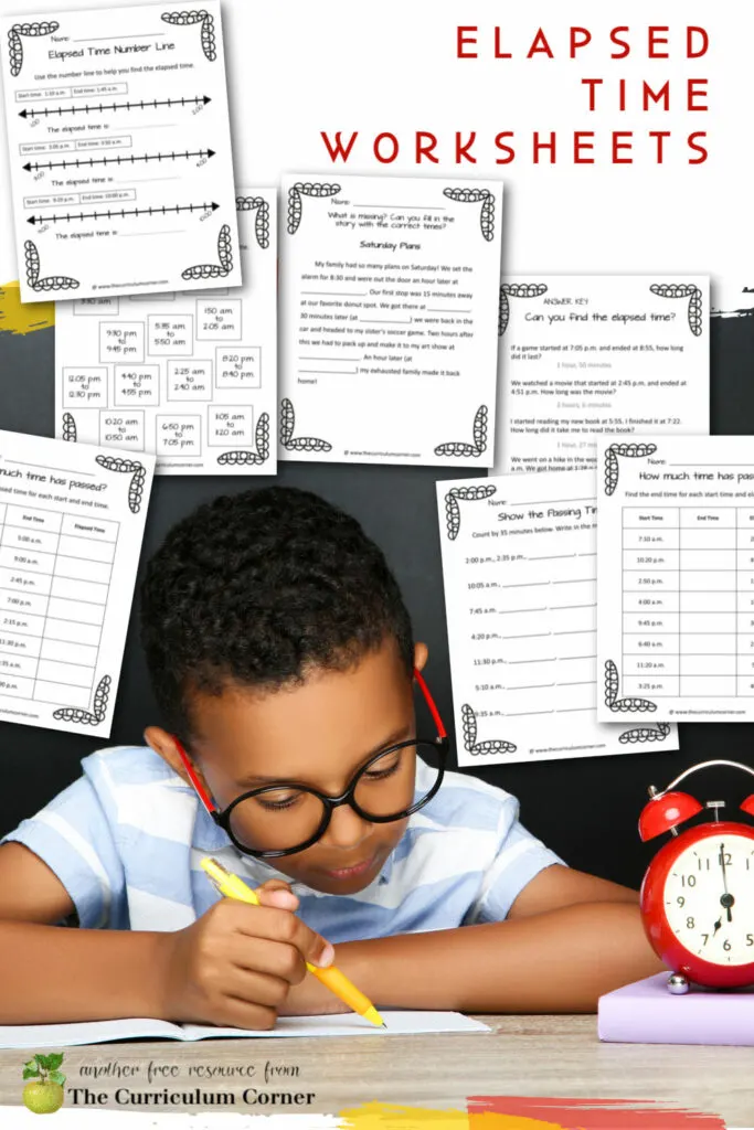 Add these free elapsed time worksheets to your collection of resources for telling time in the classroom.