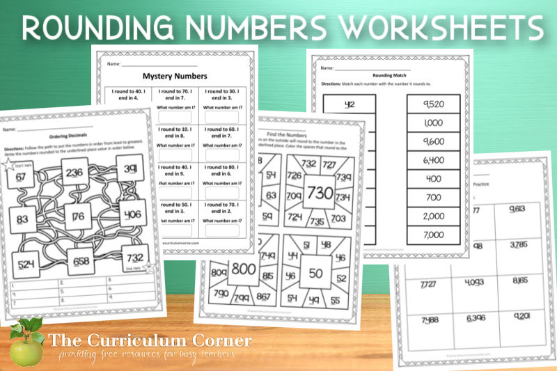 These free rounding numbers worksheets will give your students practice with rounding numbers to tens, hundreds and thousands.