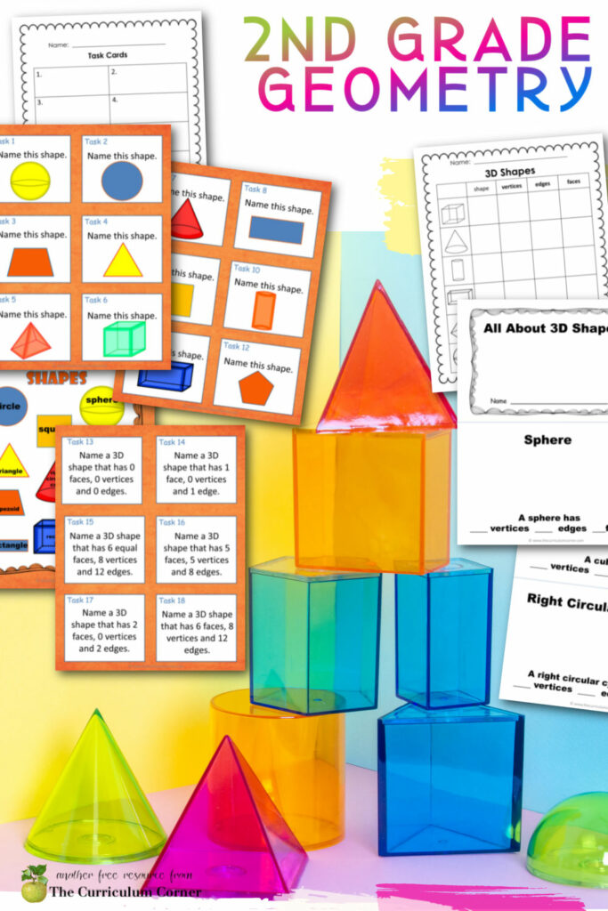 Download this 2nd grade geometry collection to help your students practice 2nd grade math standards.
