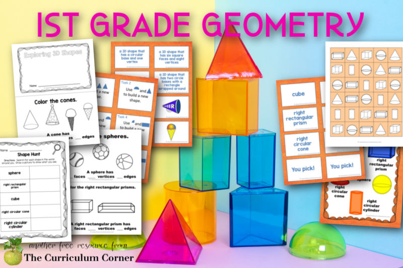 Use this 1st grade geometry collection to help your students learn about 2D and 3D shapes.