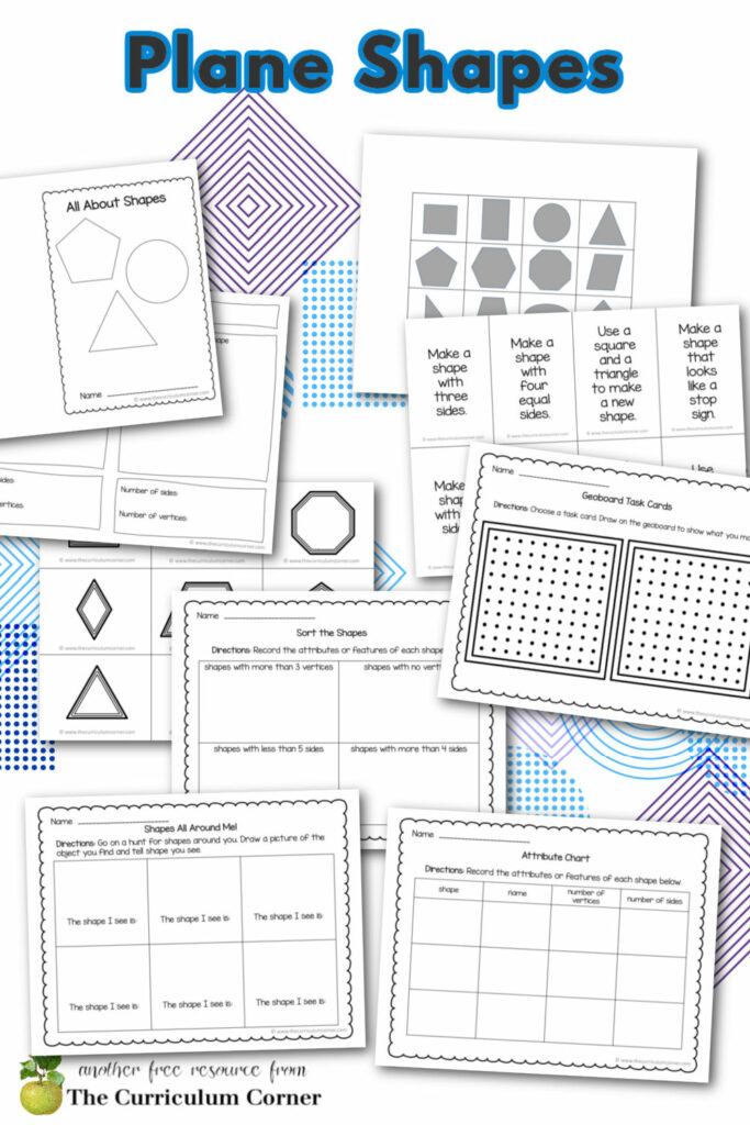 Give your students practice with plane shapes with this download of 2D shapes worksheets.