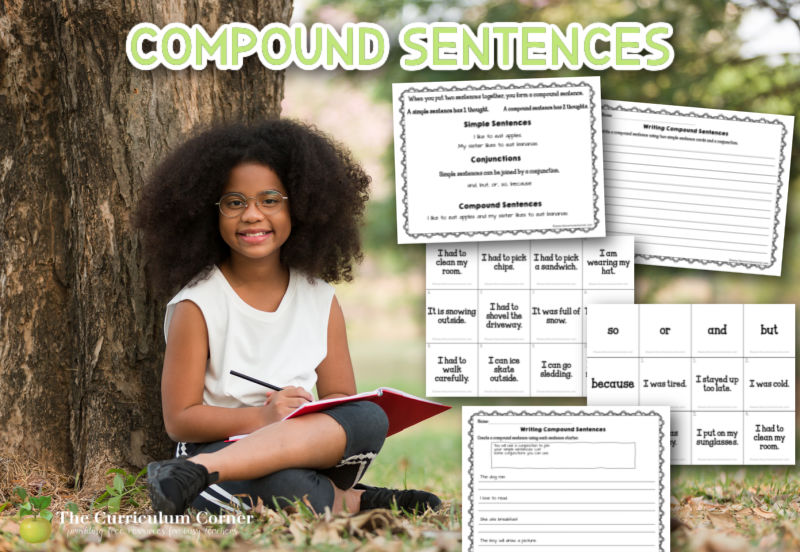 Introduce and practice forming compound sentences by using these materials for writing.