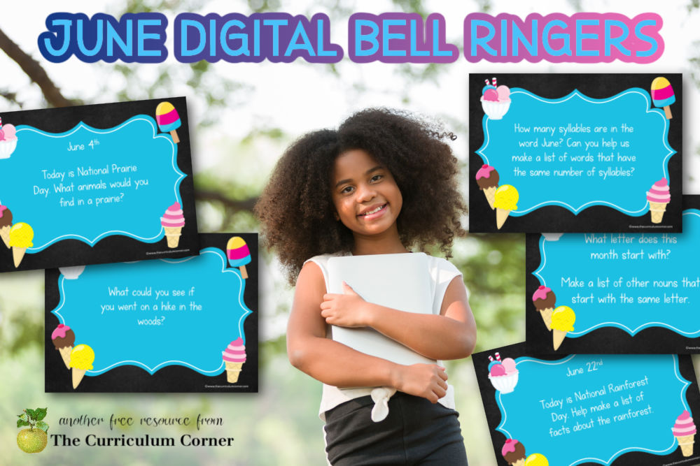 You can download this set of Digital June Bell Ringers to help you engage your students in a fun morning routine.