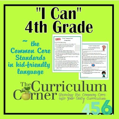 “I Can” Common Core 4th Grade