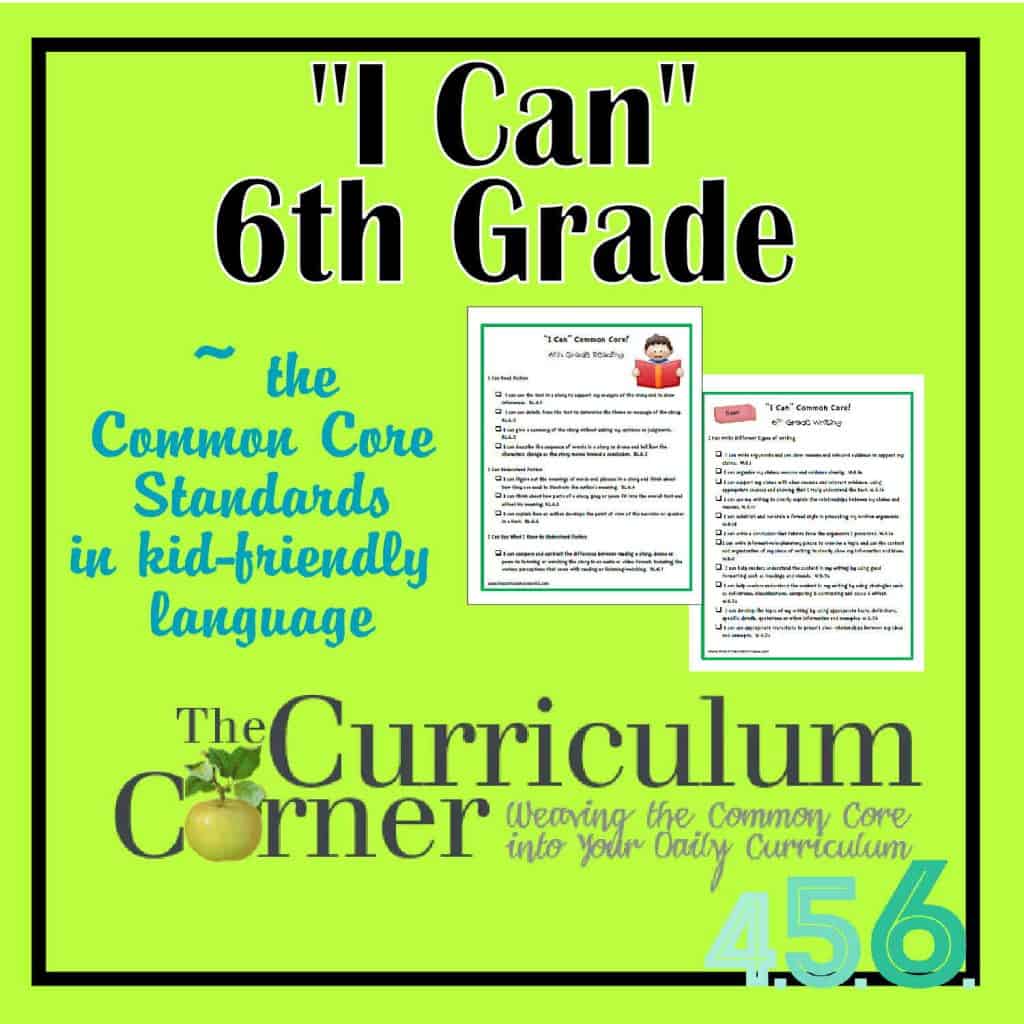 i-can-common-core-6th-grade-the-curriculum-corner-4-5-6