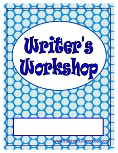Blue Dots Writer's Workshop Cover with FREE Writing Binder from The Curriculum Corner