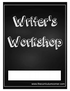 Chalkboard Writer's Workshop Cover with FREE Writing Binder from The Curriculum Corner