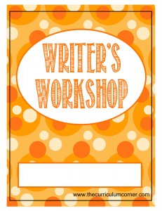 Orange Dots Writer's Workshop Cover with FREE Writing Binder from The Curriculum Corner