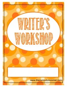 Orange Dots Writer's Workshop Cover with FREE Writing Binder from The Curriculum Corner