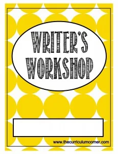 Yellow Dots Writer's Workshop Cover with FREE Writing Binder from The Curriculum Corner