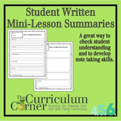 Student Mini-Lesson Summaries
