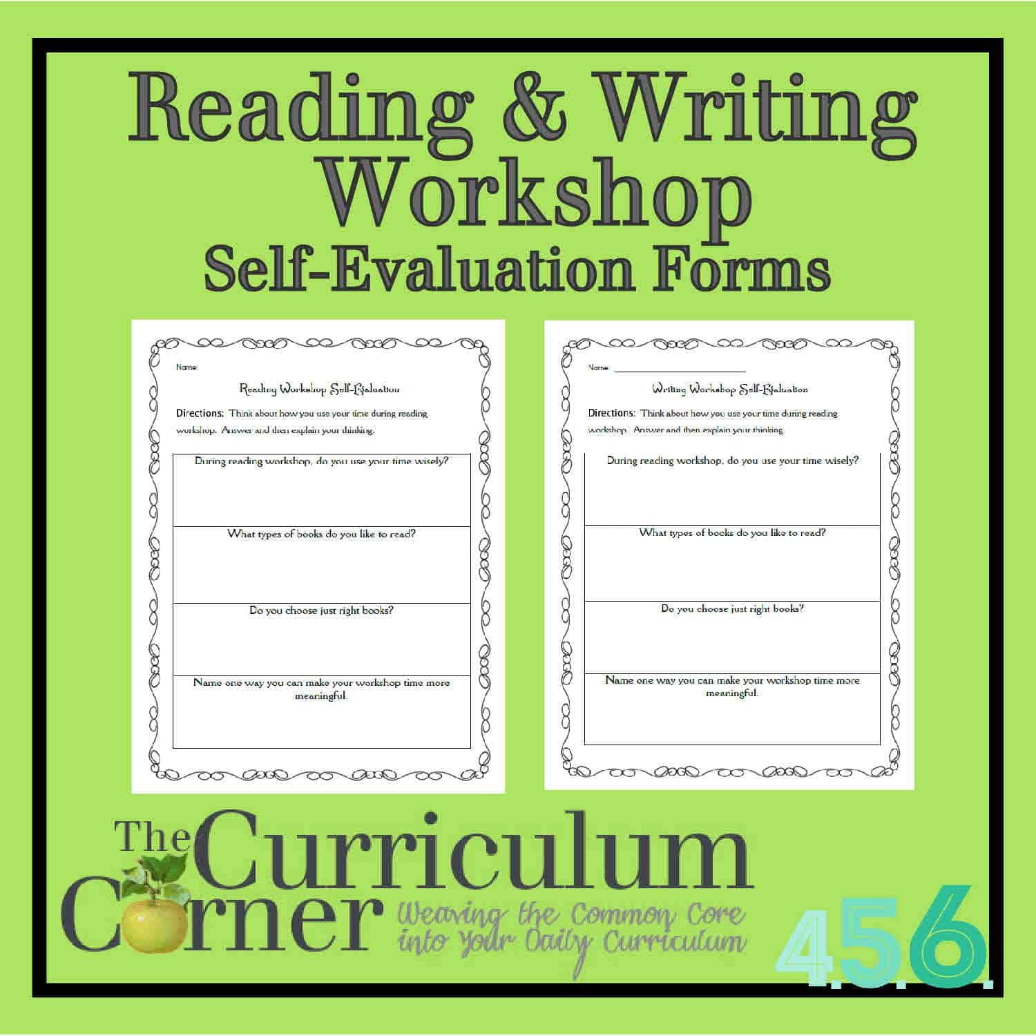 Reading & Writing Workshop Self Evaluation Forms.