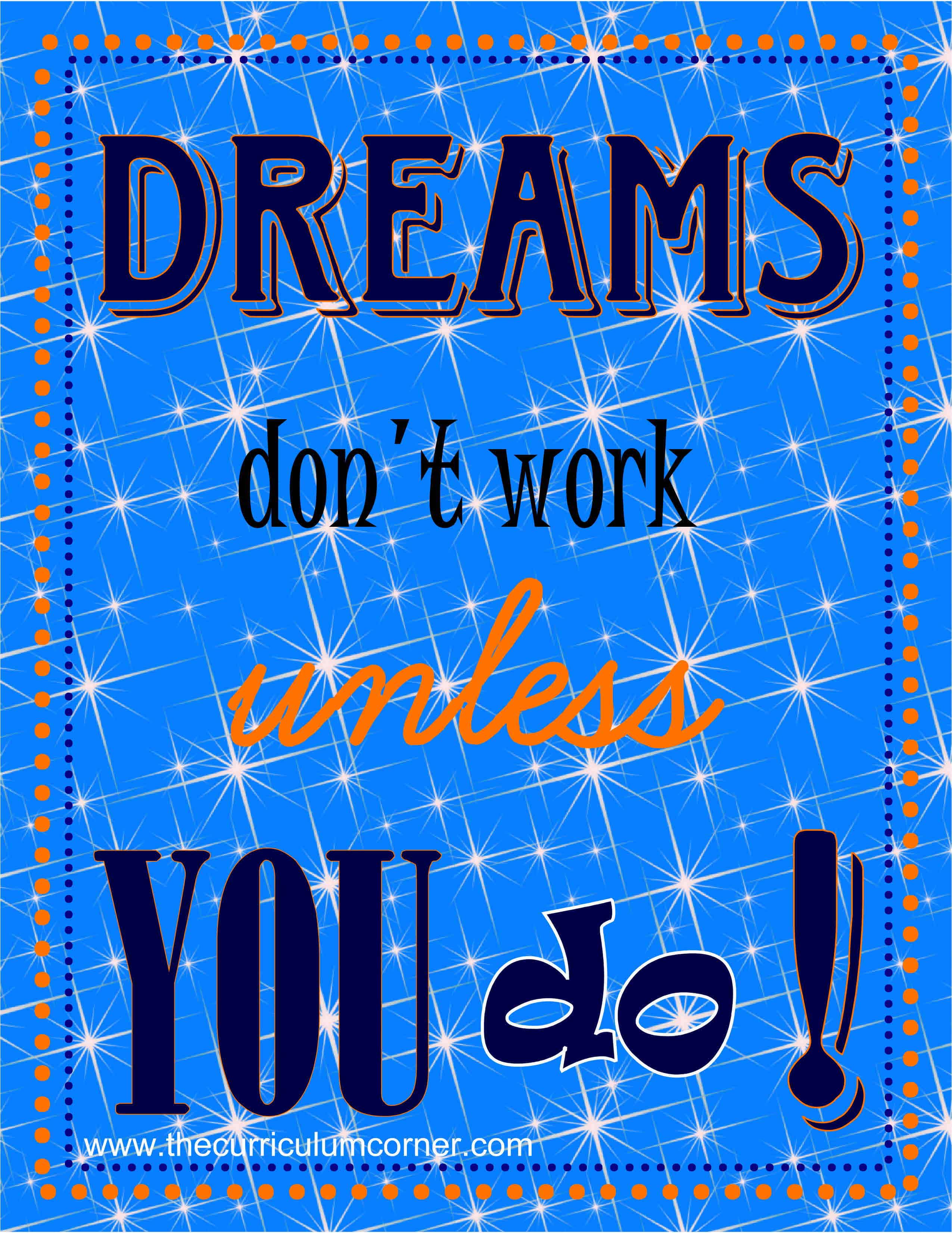 Dreams Poster The Curriculum Corner 456
