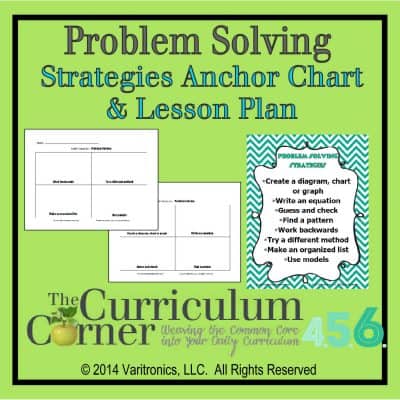 Problem Solving Strategies Anchor Chart & Lesson Plan