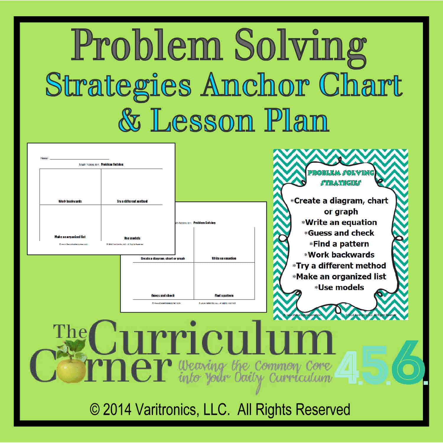 Problem Solving Strategies Anchor Chart