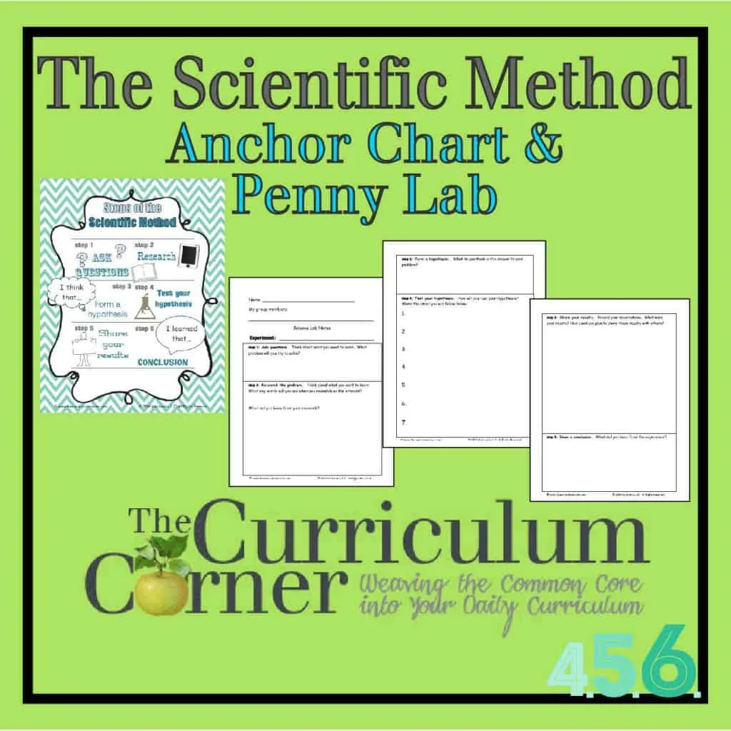 The Scientific Method Anchor Chart, Penny Lab & Recording Page by The Curriculum Corner & VariQuest