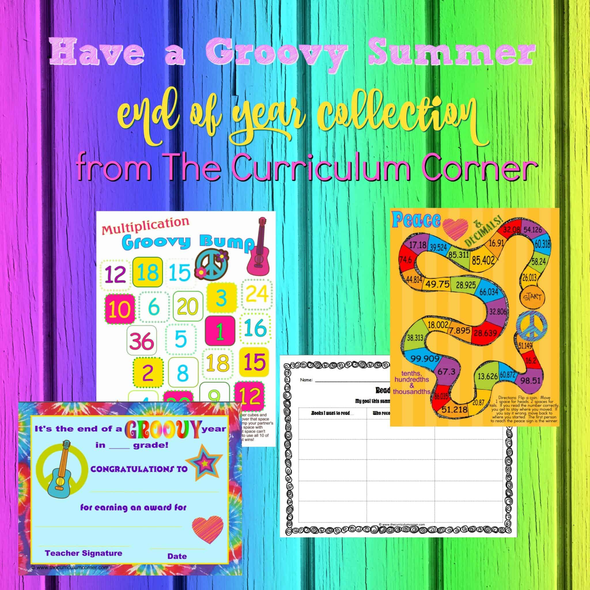 FREE Groovy Summer End of Year Collection from The Curriculum Corner