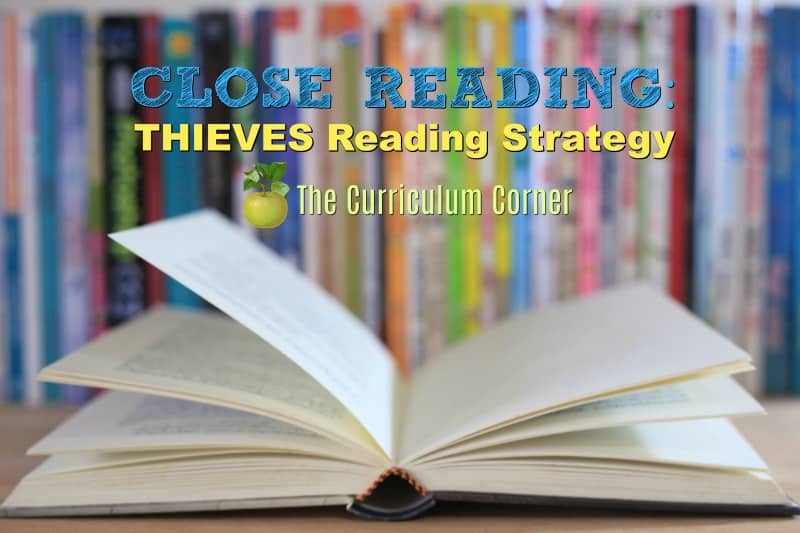 This free focus on close reading resource helps you teach students about the THIEVES informational text reading strategy.