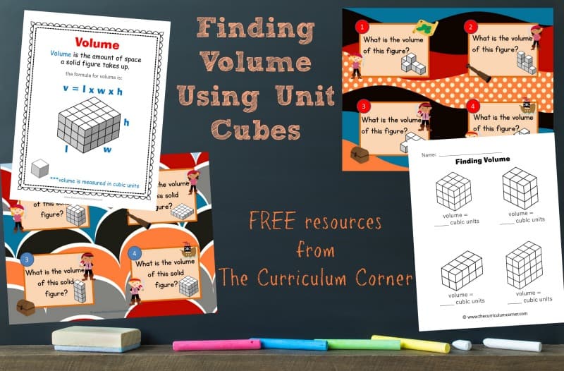 Finding Volume Using Unit Cubes The Curriculum Corner 4 5 6