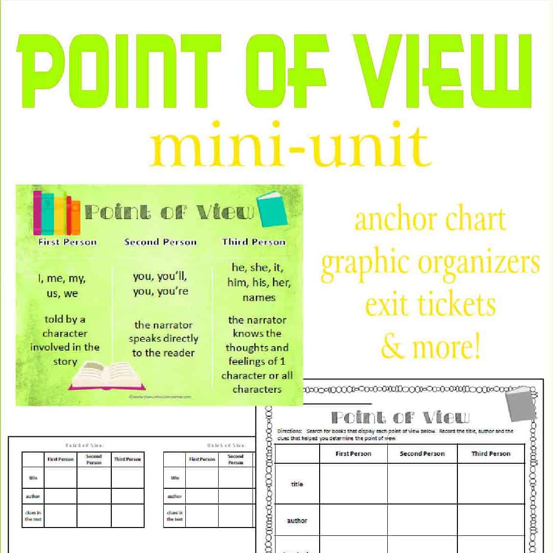 Author S Point Of View Anchor Chart