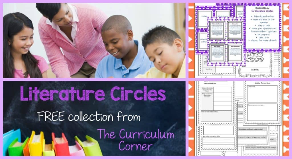 FREE Getting Started with Literature Circles Collection from The Curriculum Corner | Reading Workshop in 4th and 5th grades